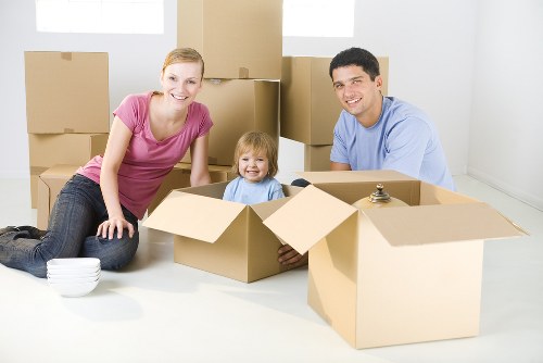 Packed removals van for household or office transport
