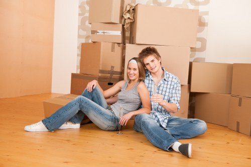 Furniture collection service in a Becontree residential street