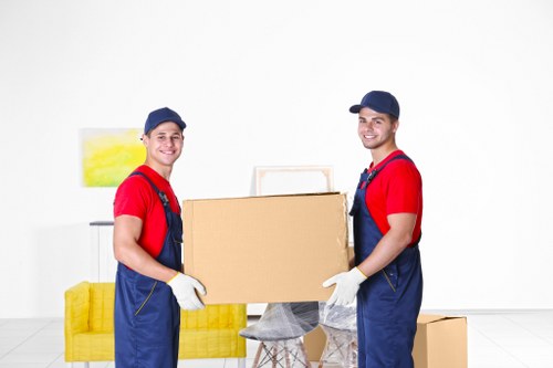 PPE and safe moving practices used by a man with van in Becontree