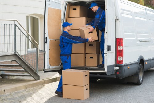 Loading furniture and boxes for a Becontree home removal
