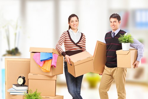 Manual handling and careful loading during a van removal service