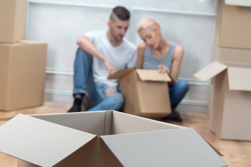 Local house move planning with boxes, van, and unloading outside a Becontree home