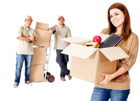 Packed boxes and home moving preparation in Becontree